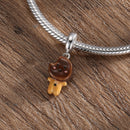 Silver 925 Desserts Delicious Lovely Food Series Charms Pendant Hamburger Egg Bead Charms Jewelry Making Fit DIY Silver Bracelet