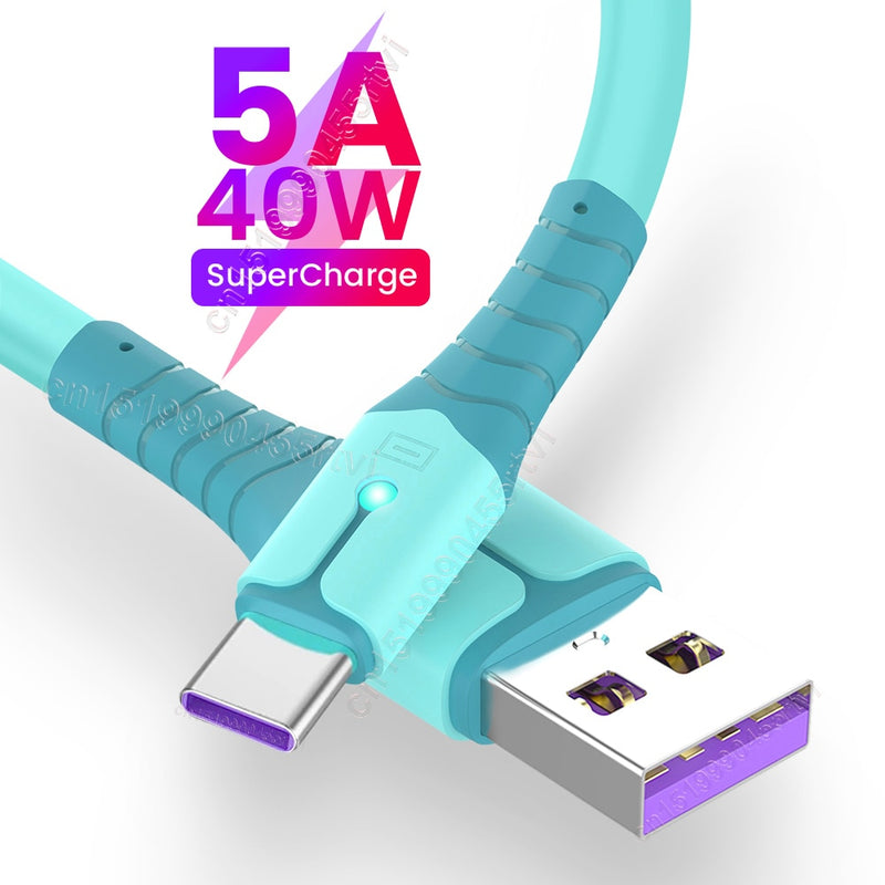 USB Typ C Kabel 5A Schnelllade USB C Kabel für Huawei Datenkabel Ladegerät USB Typ C Kabel für Honor Xiaomi POCO X3 M3 1/2M