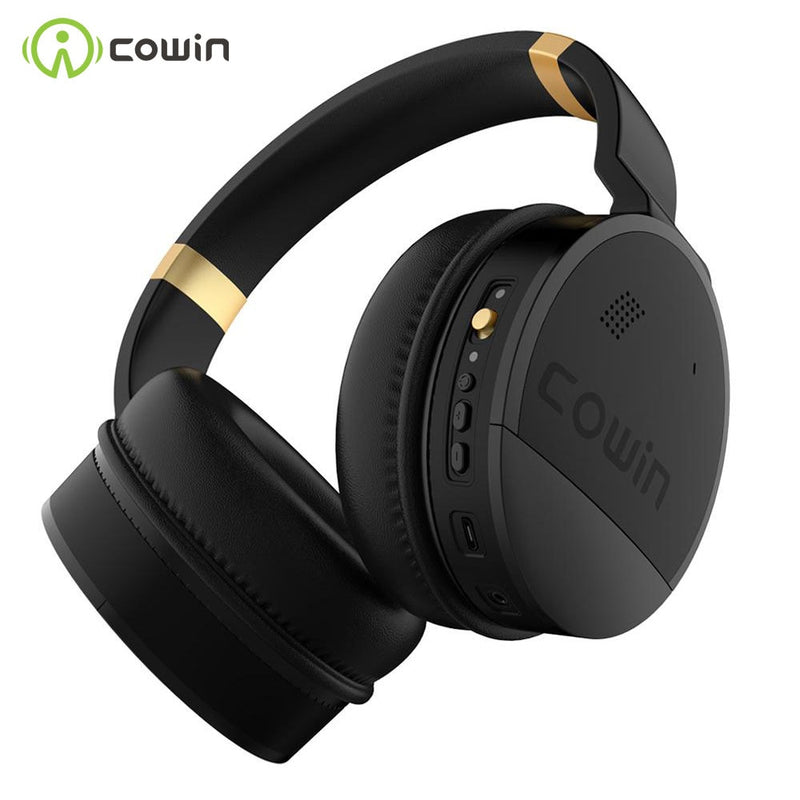 COWIN E8 [Upgraded] Active Noise Cancelling Bluetooth Headphone Deep Bass Wireless Headset Over Ear with Microphone for Phone