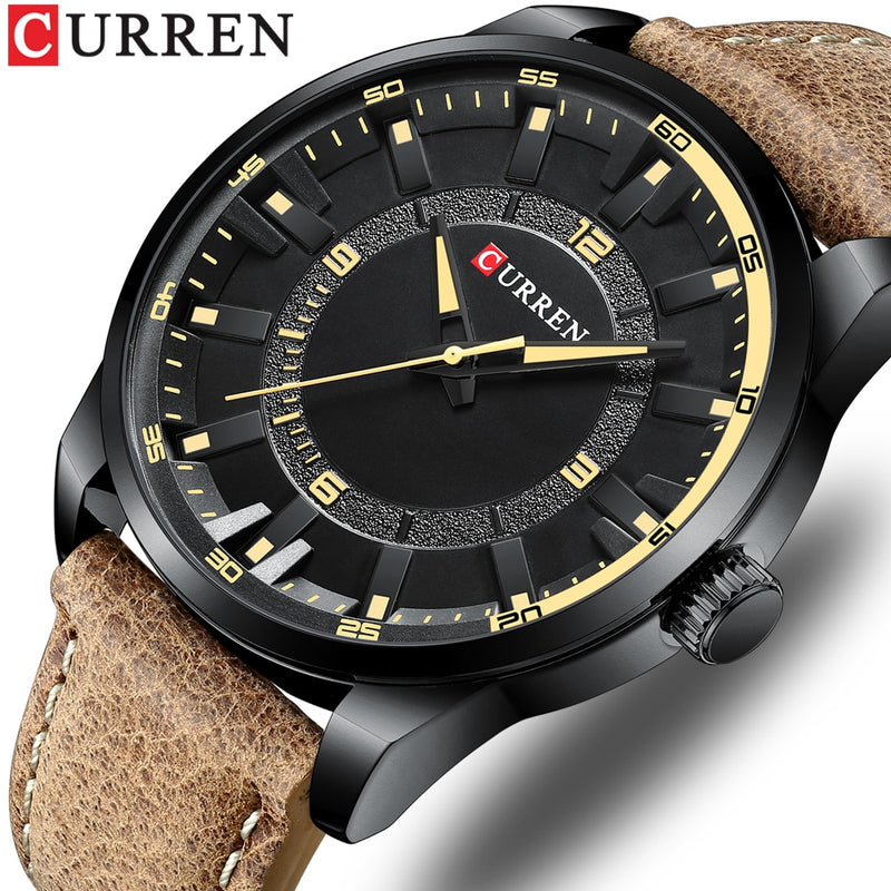 CURREN Top-Marke Mode Uhr für Männer Casual Leder Quarz Writwatches Bunte wasserdichte Uhren Relogio Masculino