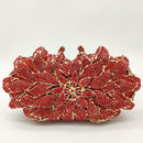 Boutique De FGG Dazzling Crystal Frauen Abend Metall Clutches Tasche Hardcase Hochzeit Party Blume Braut Handtasche Clutch Geldbörse