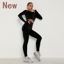 Nahtloses Fitnessstudio Set Sport-BH und Leggings Jogging Damen Set Kleidung Nahtloses Training Sporthose Damen Fitness Sportanzug