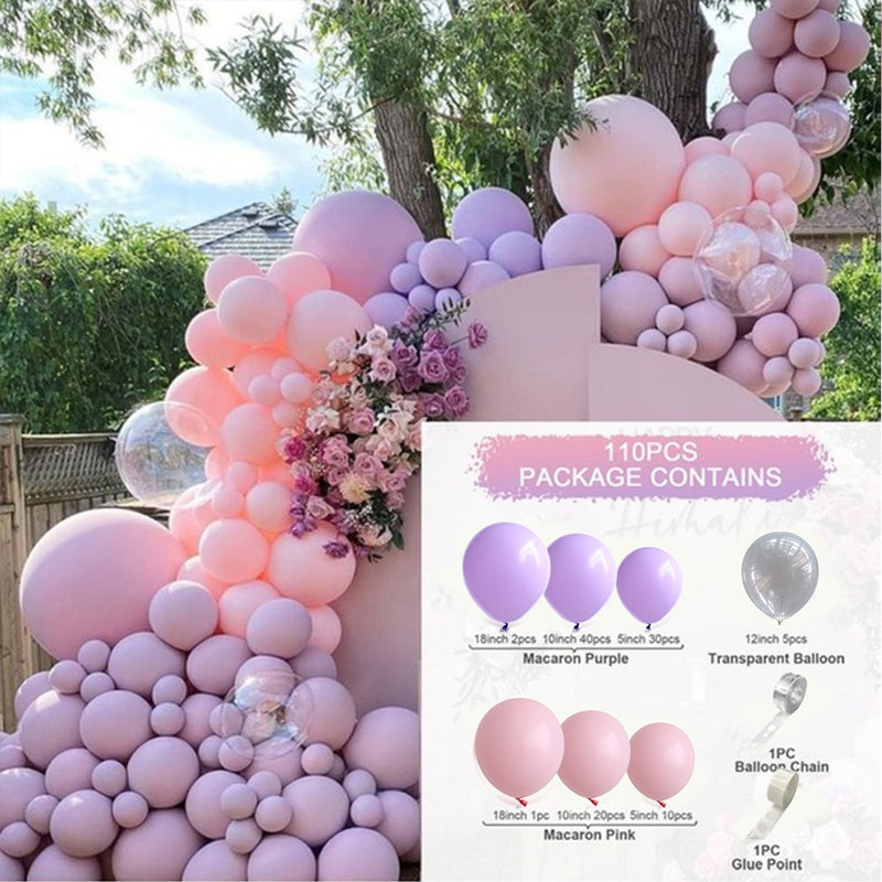 Hot Pink Ballon Girlande Arch Kit Schmetterling Aufkleber Chrome Rose Gold Latexballons für Geburtstag Hochzeit Baby Shower Dekoration