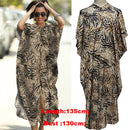 Cover-ups 2022 Kaftan Beach Print SnakeSkin Badeanzug Cover Up Kimono Plage Beach Robe Femme Long Dress Sarong Dress Beachwear