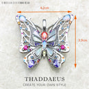 Amuleto mágico símbolo de la suerte árbol flor Karma Whell sol pájaro mariposa colgantes joyería 925 plata esterlina regalo para Mujeres Hombres