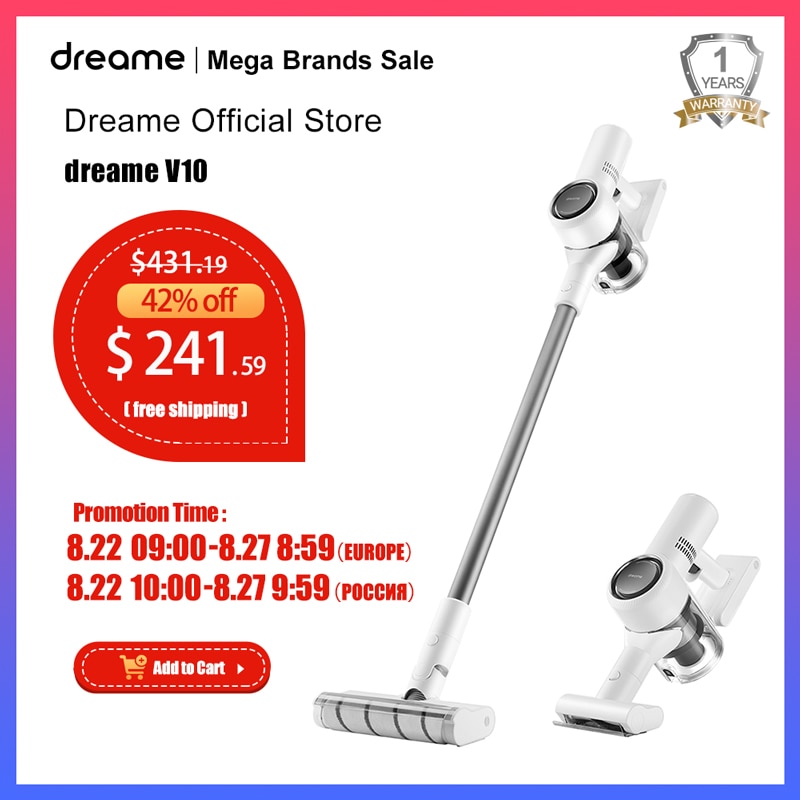 Dreame V10 handheld Wireless vacuum cleaner Portable Cordless Carpet Dust Collector Carpet Sweep Home