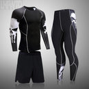 Laufen Herren Thermounterwäsche Unterhose Kit Sport Kompressionsbekleidung Trainingsanzug für Herren Fitness Slim Jogger Base Layer Set