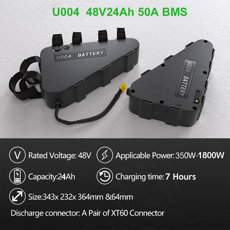 LG Tesla EBike Battery 21700 18650 Triangle Bateria Pack 36V 48V 52V 20Ah 24Ah 28.8Ah  for 750W 500W 1000W 2000W Motor