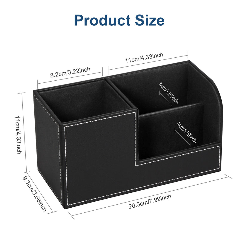 Organizador de escritorio de cuero PU de alta calidad, portalápices de madera, caja de lápices, caja de almacenamiento de escritorio de mármol y papelera, soporte para bolígrafos, contenedores