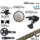 SHIMANO DEORE M5100 11-fach Schaltgruppe Schaltwerk Schaltwerk Kurbelgarnitur Tretlager und Halterung Kassette 11–50 Zähne KMC X11 Kette Original