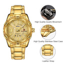 NAVIFORCE Luxusmarke Herren Sportuhr Gold Vollstahl Quarzuhren Herren Datum Wasserdicht Military Clock Man relogio masculino