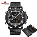 Neue Uhren NAVIFORCE Top-Marke Luxus Gold Quarz Herrenuhr Wasserdicht Big Sport Armbanduhr Edelstahl Datum Reloj Hombre