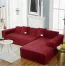 2022 Samt L-förmiger Sofabezug für Wohnzimmer Elastische Möbel Couch Schonbezug Chaiselongue Ecksofabezüge Dehnbar