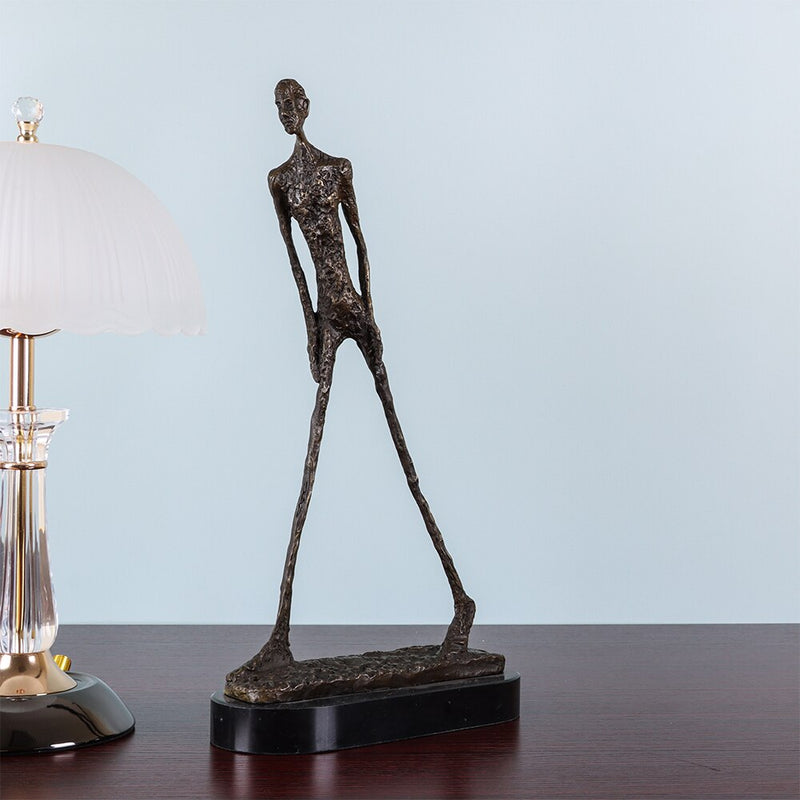 Giacometti Escultura Bronce Famoso Walking Man Estatua Reproducción Abstract Skeleton Art Home Decor