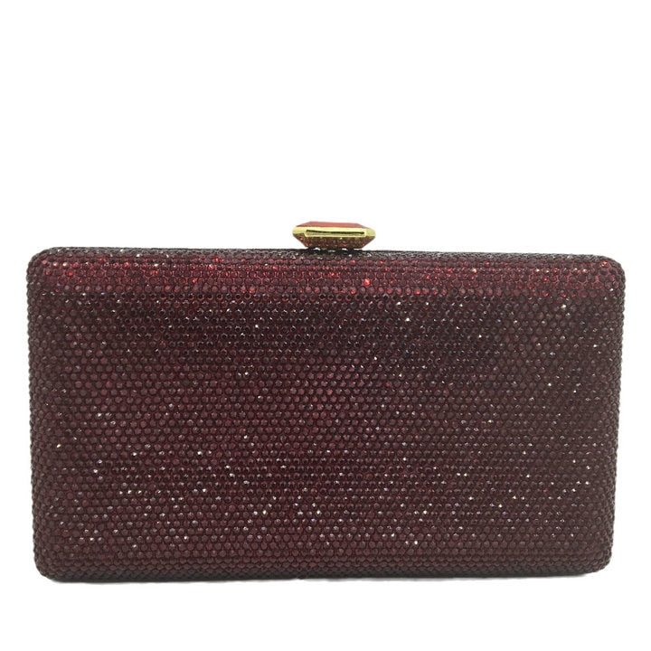 Boutique De FGG, bolso De mano De cristal fucsia para mujer, bolsos De noche, caja De diamantes De imitación para boda, bolsos De mano, monedero De diamantes para fiesta y cena