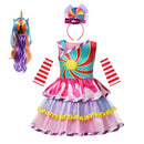 2022 neue Mode Baby Mädchen Candy Kleid Kinder Halloween Party Kostüm Bunte Ballkleid 2-12 Jahre Kinder Kleidung