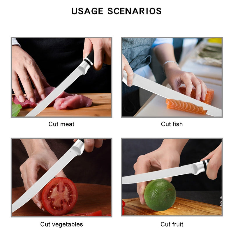 Fillet Kitchen Knife  7&quot; inch Boning Knife High Quliaty Stainless Steel Knife For Bone Meat Fish Fruit Vegetables Cooking Tool