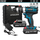 2 Geschwindigkeit 21 V Schlagbohrmaschine Schlagschrauber Elektrische Drahtlose Elektrowerkzeuge Lithium-Ionen-Akku Zum Bohren in Stahl Holz Keramik