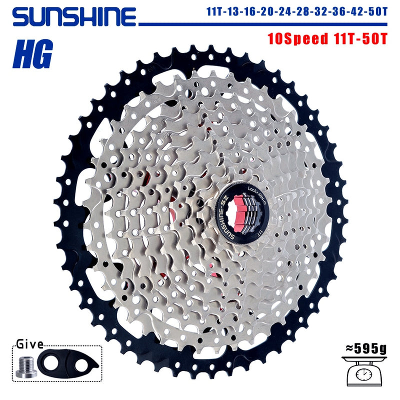 SUNSHINE Fahrradkassette 8/9/10/11/12Speed ​​Freilauf 32/36T/40T/42T/46T/50T/52T Ritzel HG Struktur Schwungrad Für SHIMANO/SRAM