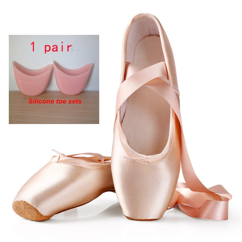 Ballett Tanzschuhe Kinder und Erwachsene Ballett Spitzenschuhe Profi mit Bändern Schuhe Frau Zapatos Mujer Turnschuhe Frauen Mädchen