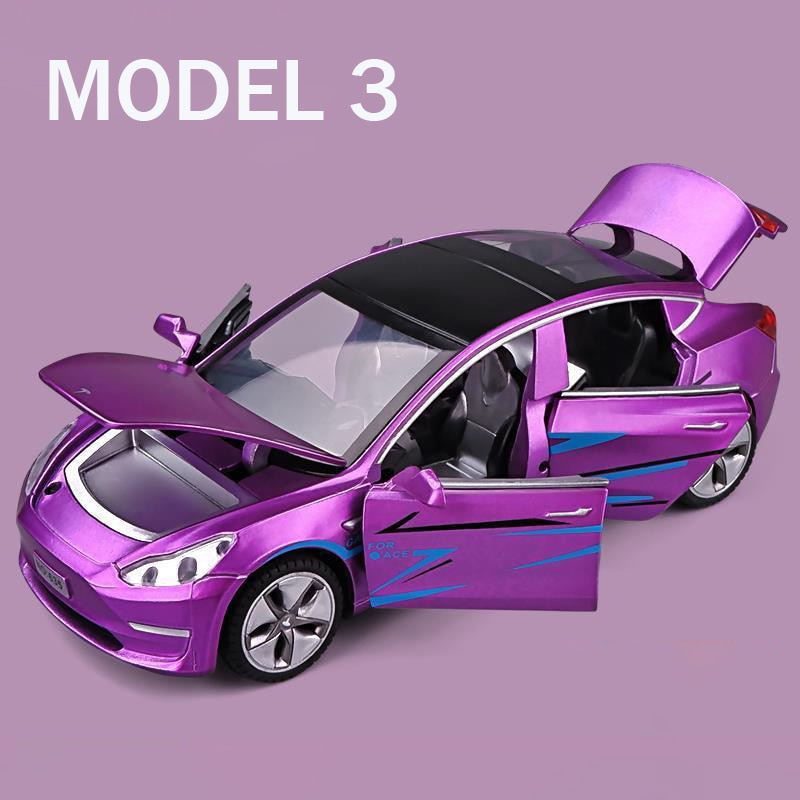 1:32 Tesla MODEL X MODEL 3 MODEL S Alloy Car Model Diecasts Toy Car Sound and light Kid Toys For Children Gifts Boy Toy