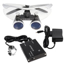 Dentallupen Dentallupe Dentallabor Medizinische Lupen Vergrößerung Fernglas 2,5/3,5x420 Scheinwerfer Scheinwerfer 5W Set Metallbox