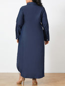 ZANZEA Damen Kleid Vintage Shirt Vestido De Mujer Casual Solid Ropa De Mujer 2022 Damen Revers Hals Partykleid