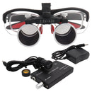 Zahnlupen Lupe Labor Medizinische Vergrößerung Fernglas 2,5 / 3,5 x 420 Scheinwerfer Scheinwerfer 5 W Stofftasche