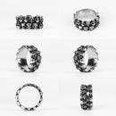 Edelstahl Mann Männer Ringe Punk Rock Gothic HipHop Domineering Multiple Skull Carving für Biker Male Boy Modeschmuck Geschenk