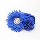 Baby Mädchen Blumen Stirnband Neugeborenes Kind Perlen Blumen mit Spitze breite Stirnbänder Bebes Haarschmuck Phoro Requisiten Kinder Turban