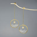 Lotus Fun The Moonlight Design Dangle Earrings Real 925 Sterling Silver Creative Handmade Fine Jewelry Earrings for Women Gift