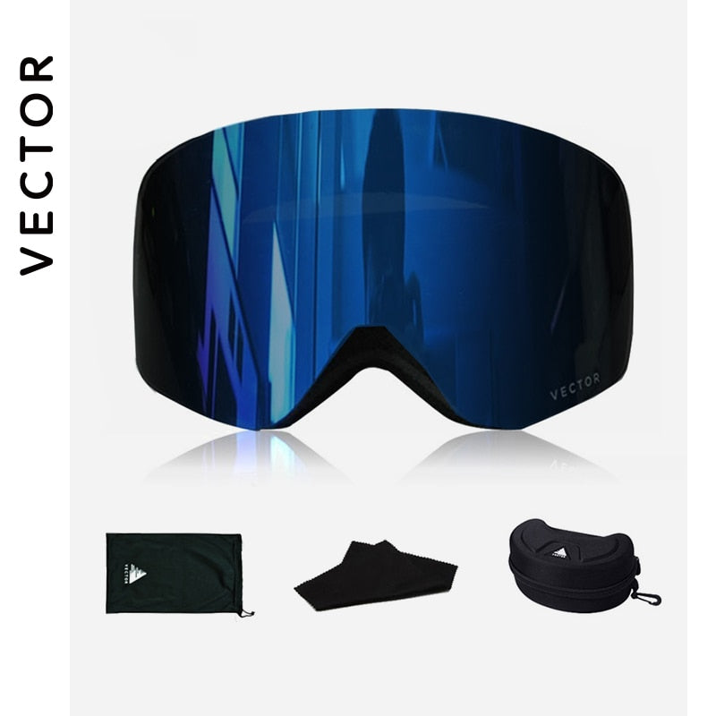 OTG Skibrille Snowboard Maske für Männer Frauen Skifahren Brillen UV400 Schneeschutz über Brille Erwachsene doppelt Anti-Fog zylindrisch