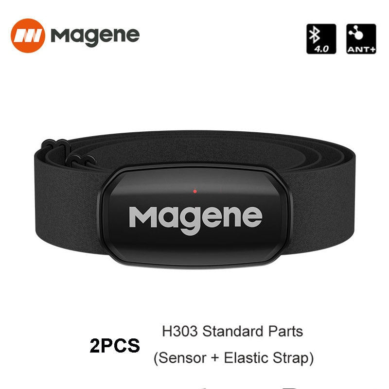 Magene H303 Heart Rate Monitor Mover Sensor Dual ANT Bluetooth With Chest Strap H64 Cycling Computer Bike Wahoo Garmin Sports
