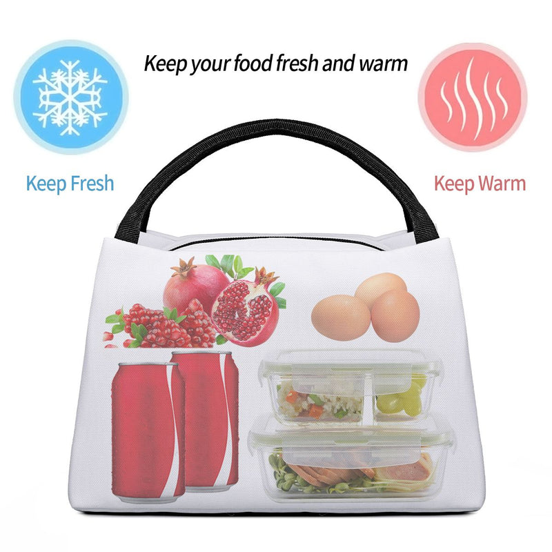 Tropical Floral Lunch Bag Lovely Pink Hibiscus Casual Lunch Box For Girls Picnic Portable Cooler Bag Waterproof Print Lunch Bags