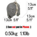 Boutique De FGG Round Ball Damen Gold Kristall Abendtaschen und Clutches Strass Quasten Hochzeit Party Braut Diamond Clutch