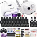 40 Farben Nagellack Super Maniküre Set 120/80/54W LED Nagellampe Nagelset mit allen Werkzeugen für die Maniküre elektrische Nagelfeile