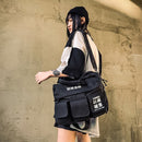 11 BYBB'S DARK Vintage Hip Hop Umhängetasche Streetwear Canvas Multi Pockets School Messenger Chest Umhängetasche Herren Damen