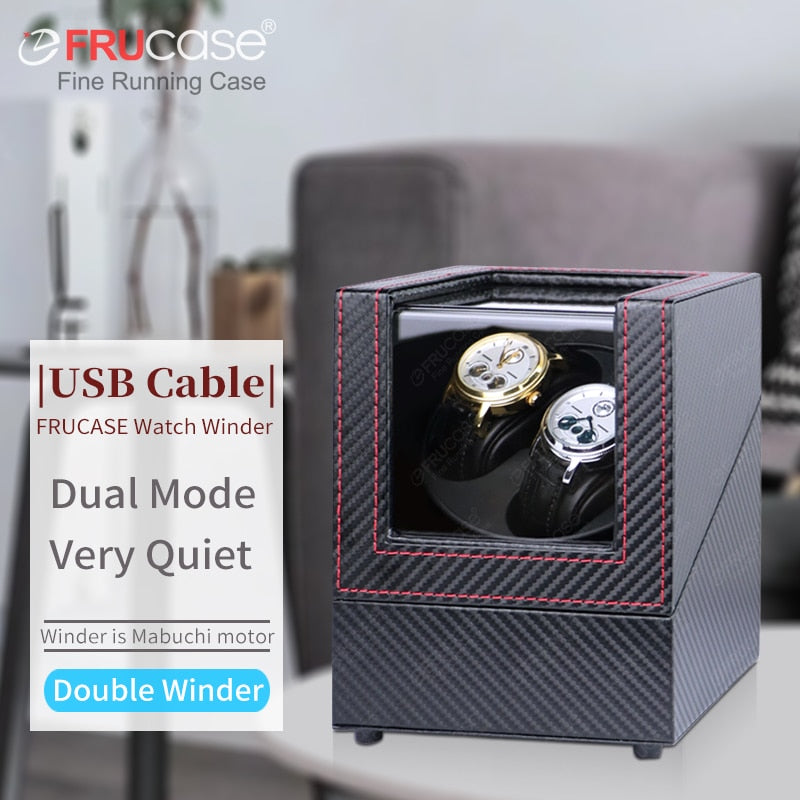 [Newly Upgraded] FRUCASE PU Watch Winder for Automatic Watches Watch Box 1-0 / 2-0