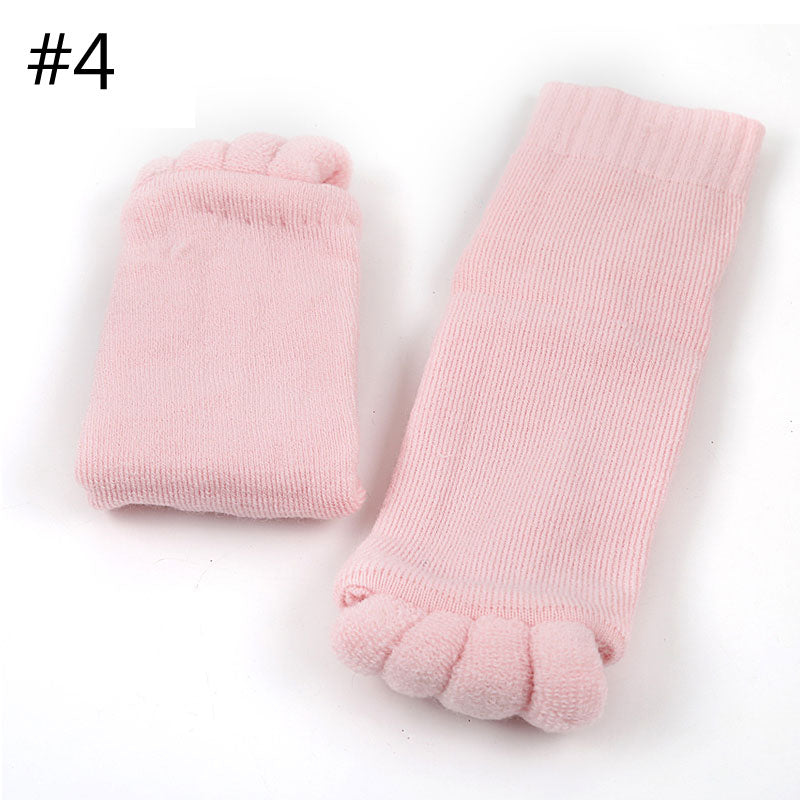 1Pair BYEPAIN Five Toes Separators Foot Sock Hallux Valgus Corrector Bunion Adjuster Foot Care Alignment Straightener Socks