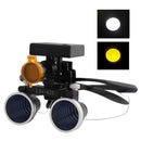 Dentallupen Dentallupe Dentallabor Medizinische Lupen Vergrößerung Fernglas 2,5/3,5x420 Scheinwerfer Scheinwerfer 5W Set Metallbox