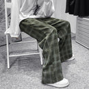 Pantalones de pana de otoño para hombre, pantalones a cuadros informales Retro a la moda, ropa de calle para hombre, pantalones rectos holgados de Hip Hop, S-5XL de talla grande para hombre