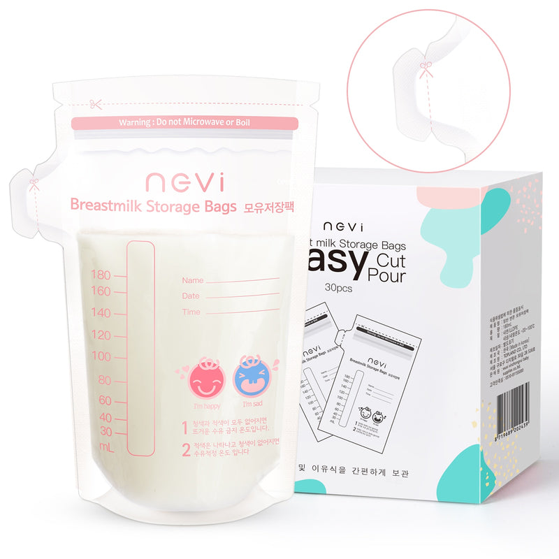 Bolsas de almacenamiento de leche materna NCVI, 180 bolsas de congelador de leche de 6 onzas para almacenamiento de lactancia a largo plazo importadas de Corea, sin BPA
