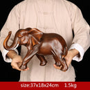 Estatua de resina de elefante elegante Feng Shui, estatuilla de riqueza de la suerte, adornos artesanales, regalo para decoración de escritorio de oficina en casa