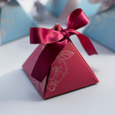 Triangular Pyramid Candy Box Wedding Favors and Gifts Boxes Candies Bags for Guests Decoration Baby Shower Party Supplies