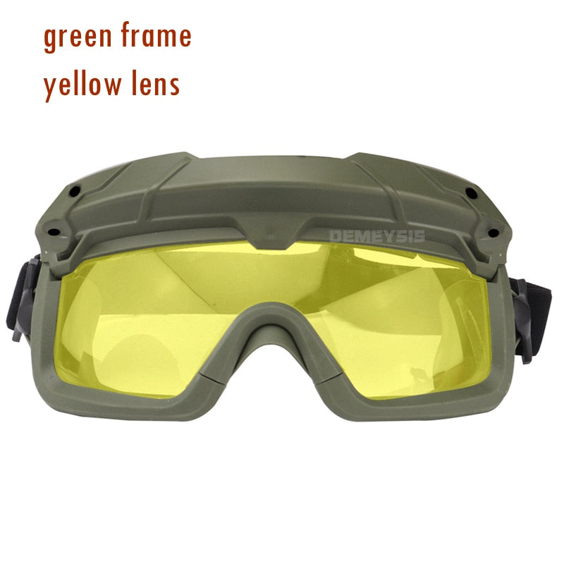 Tactical Airsoft Paintball Goggles Windproof Anti Fog CS Wargame Hiking Protection Goggles Fits for Tactical Helmet