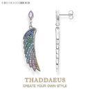 Ohrringe Heller Kolibri-Flügel Neu Regenbogen Böhmen Geschenk für Frauen Hochwertiges 925er Sterlingsilber Mehrfarbiger feiner Schmuck