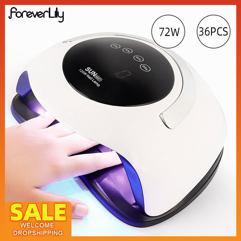 Smart Sensor UV Nail Lamp Nails Dryer LED UV Ice Lamp Manicure Pedicure Nail Gel Curing Varnish UV Light Fast Drying Nail Polish