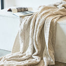 Mantas de chenilla de punto grueso de la marca REGINA, lindos pompones decorativos para el hogar, sofá cama acogedor y cálido, manta de punto para TV