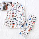 Langärmlige Herbst- und Winterhose im neuen japanischen Stil, reine Baumwollluftbaumwolle, warmer Damenpyjama, Nachtwäsche für den Heimservice