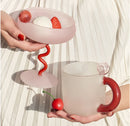 New Ins Slash Glass Cup Jelly Beans Twisty Goblet Trinkgläser für Getränke Frosted Sweetmeats Cup Of Ice Cream Müslischale